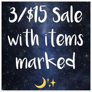 3/$15 Sale!!!